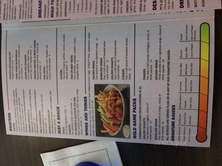 PT's Gold - Las Vegas, NV menu_pic