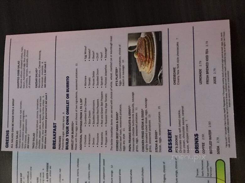 PT's Gold - Las Vegas, NV menu_pic