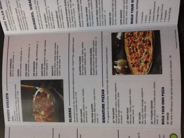 PT's Gold - Las Vegas, NV menu_pic