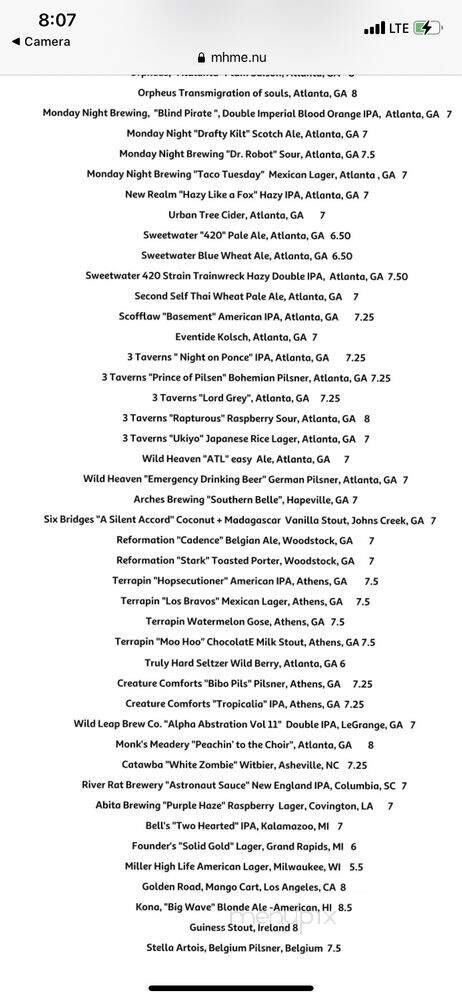 Publico Atlanta - Atlanta, GA menu_pic