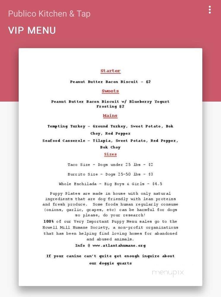 Publico Atlanta - Atlanta, GA menu_pic