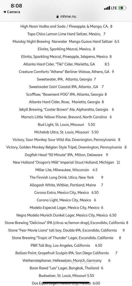 Publico Atlanta - Atlanta, GA menu_pic