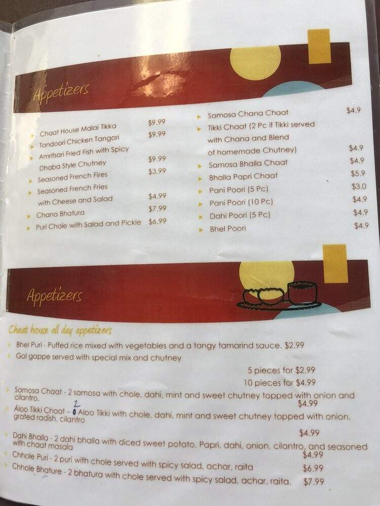 Punjab Chaat House - Mechanicsburg, PA menu_pic