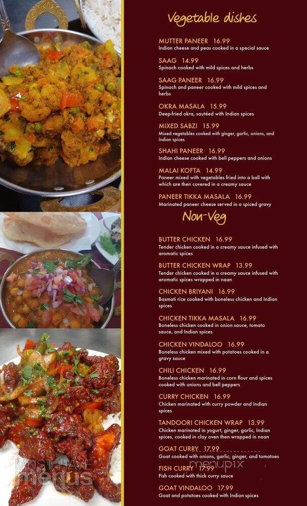 PunjabTandoori Grill - Yuba City, CA menu_pic