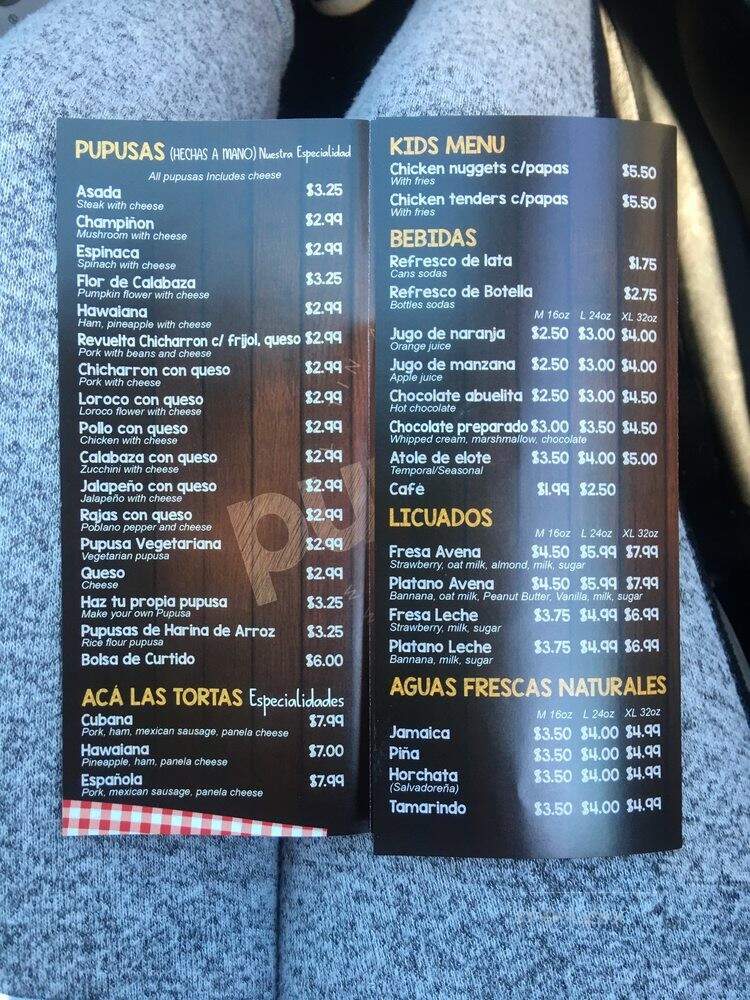 Pupuseria Cafe - Chicago, IL menu_pic