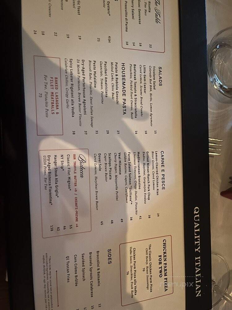 Quality Italian - Denver, CO menu_pic