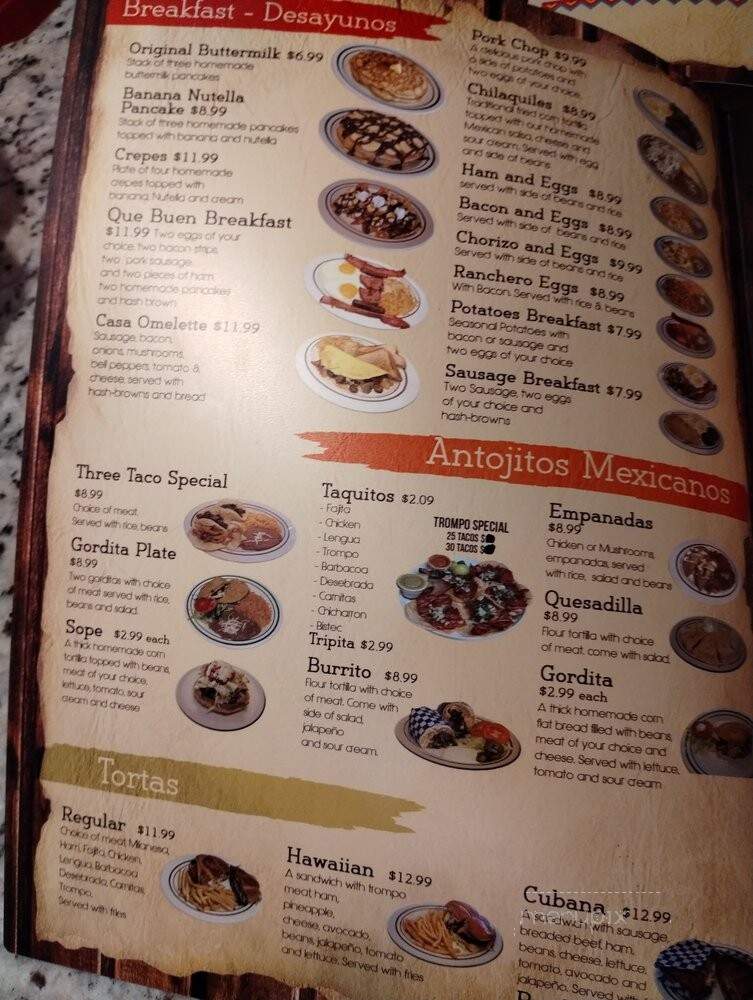 Que Buen Taco - Dallas, TX menu_pic