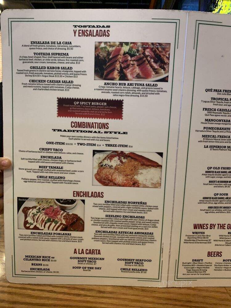 Que Pasa Mexican Cafe - Visalia, CA menu_pic