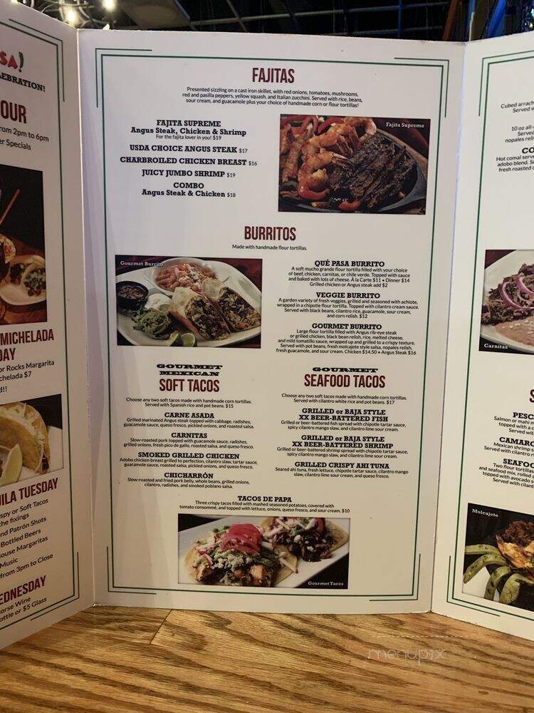 Que Pasa Mexican Cafe - Visalia, CA menu_pic