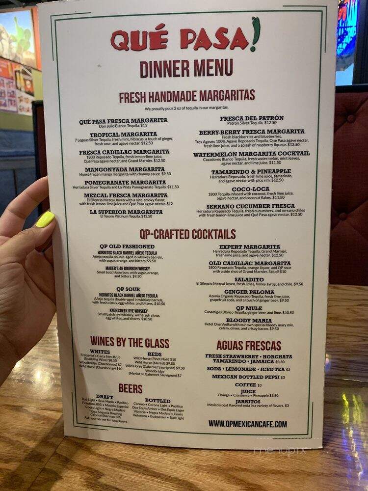 Que Pasa Mexican Cafe - Visalia, CA menu_pic
