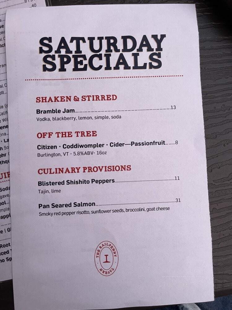 Railpenny Tavern - Epping, NH menu_pic