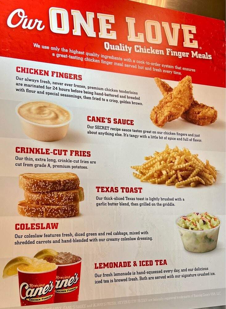 Raising Cane's Chicken Fingers - Evergreen Park, IL menu_pic