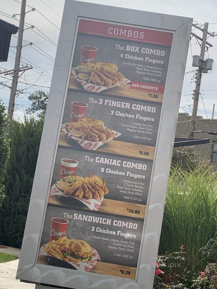 Raising Cane's Chicken Fingers - Maplewood, MO menu_pic
