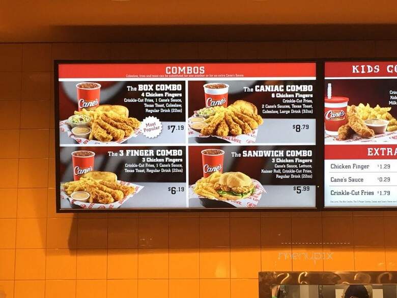Raising Cane's Chicken Fingers - Mesa, AZ menu_pic