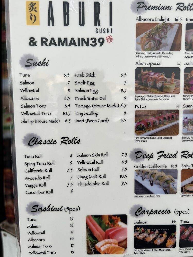 Ramain39 Izakaya - Huntington Beach, CA menu_pic