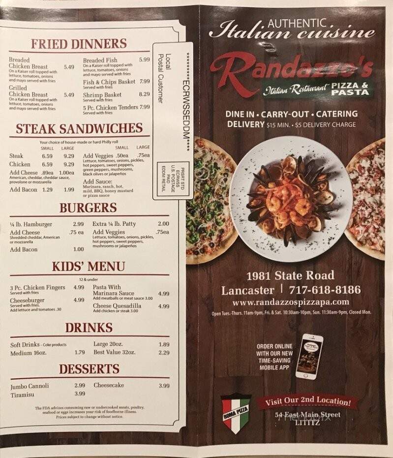 Randazzo's Pizza - Manheim, PA