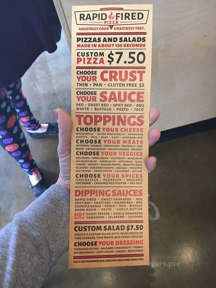 Rapid Fired Pizza - Englewood, OH menu_pic
