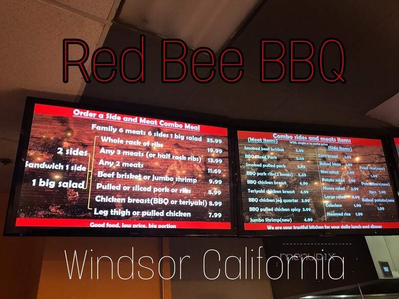 Red Bee BBQ - Windsor, CA menu_pic