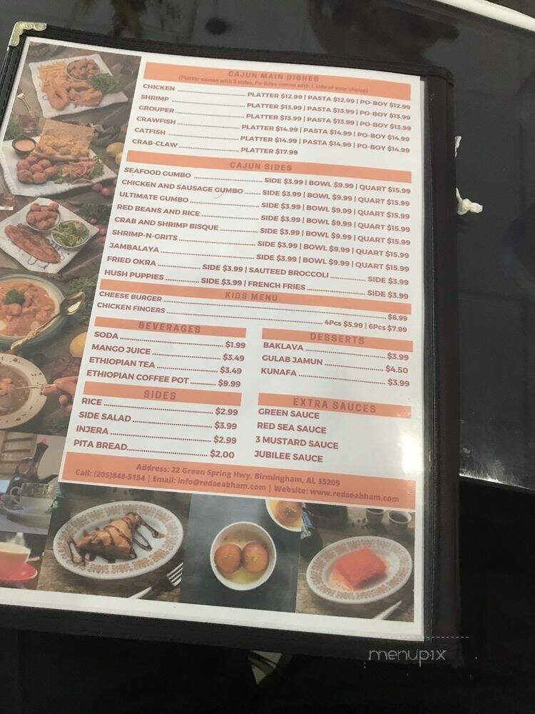 Red Sea Ethiopian & Mediterranean Restaurant - Homewood, AL menu_pic