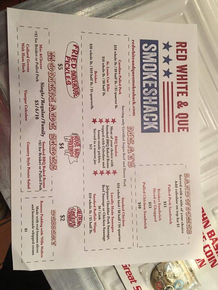 Red White & Que Smokehouse - Scotch Plains, NJ menu_pic