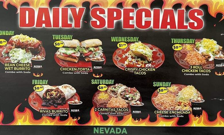 Rivas Mexican Grill - North Las Vegas, NV menu_pic