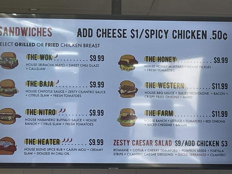 Rockbird - Glendale, CA menu_pic
