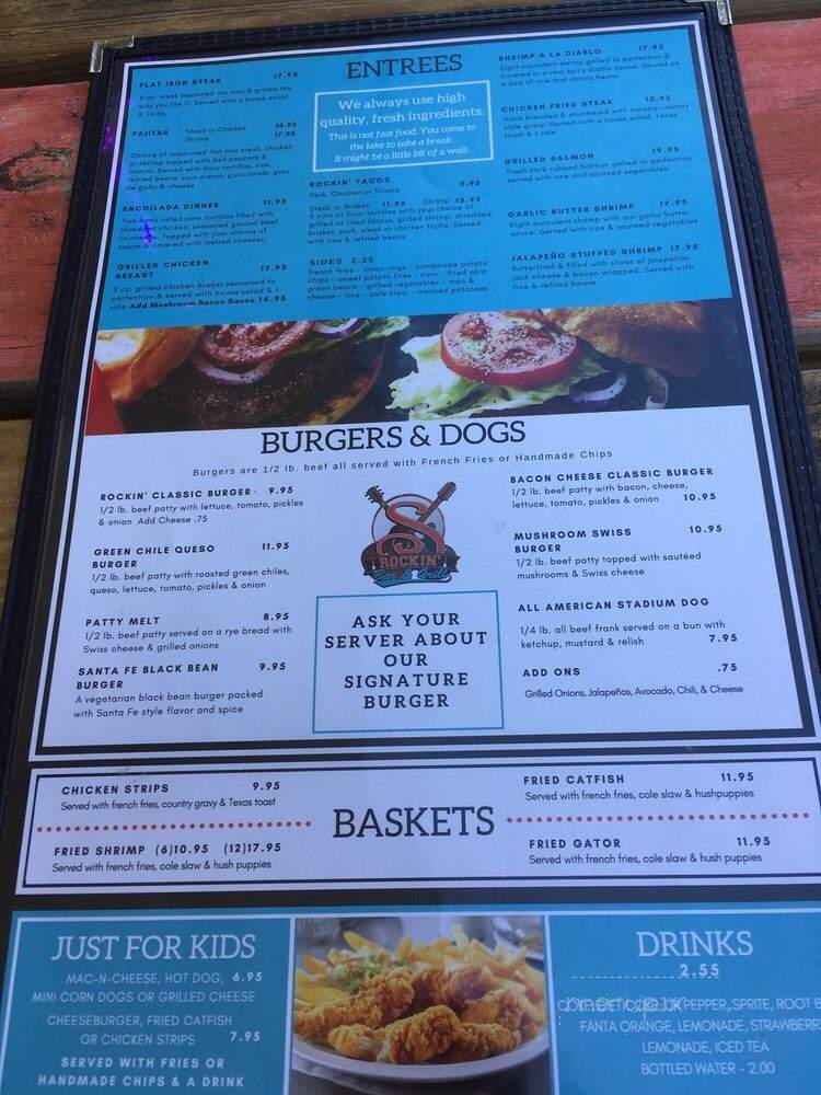 Rockin' S Bar & Grill - Frisco, TX menu_pic