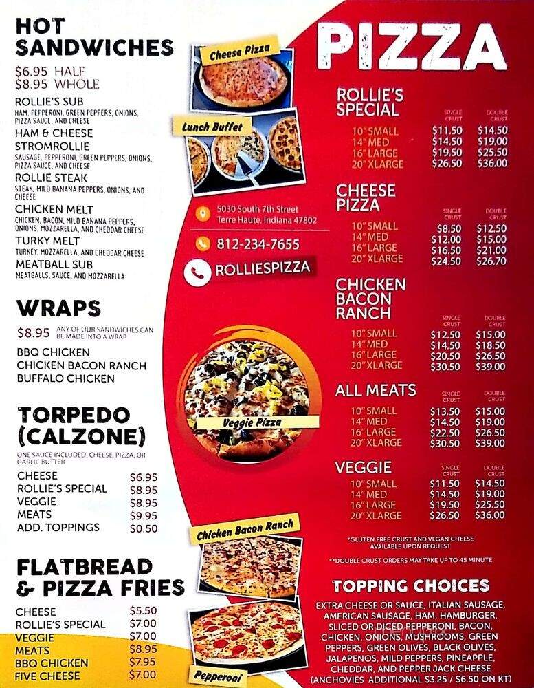 Rollie's Pizza - Terre Haute, IN menu_pic