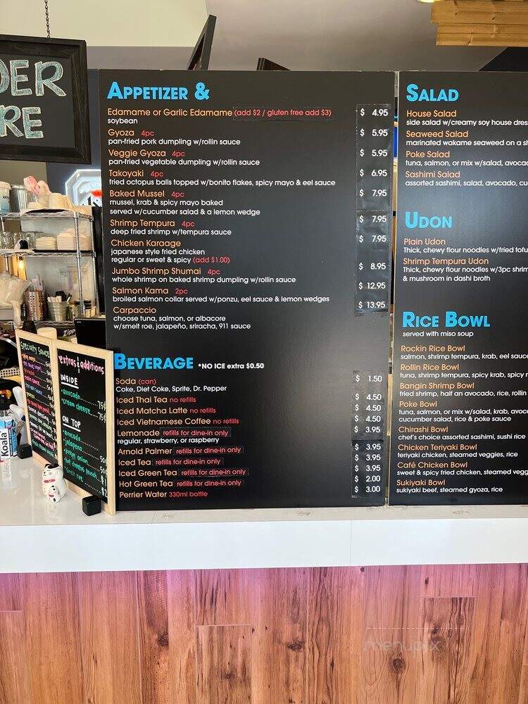 Rollin Sushi Cafe - Anaheim, CA menu_pic