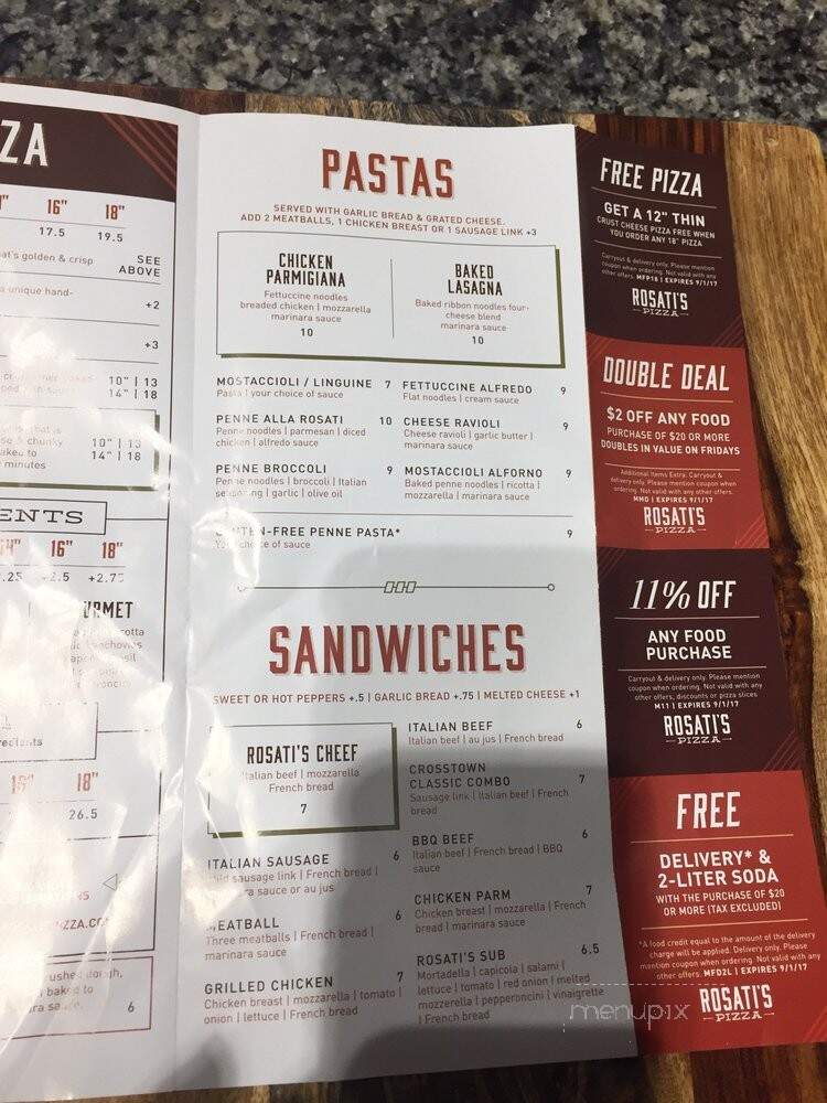 Rosati's Pizza - Valrico, FL menu_pic