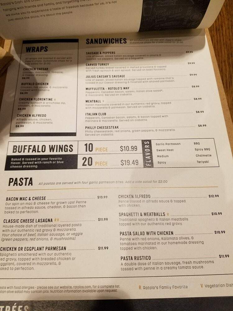 Rotolo's Pizzeria - Baton Rouge, LA menu_pic