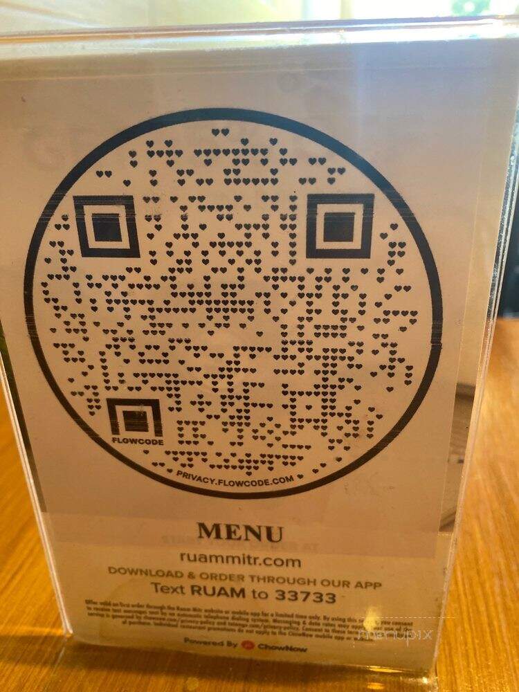 Ruam Mitr - West Hollywood, CA menu_pic
