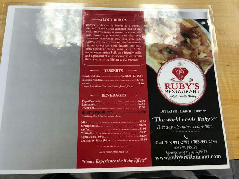 Ruby's Restaurant - Country Club Hills, IL