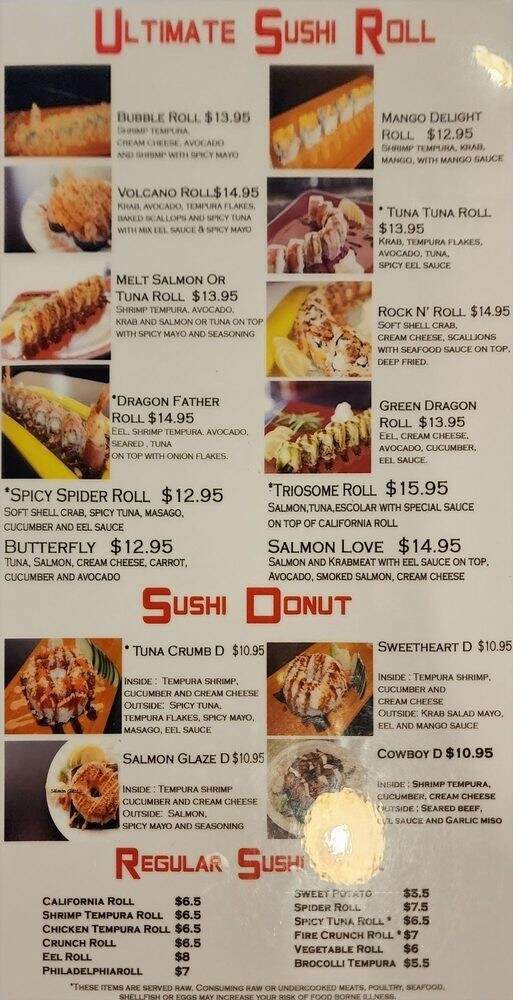 Rumaku Sushi - Orlando, FL menu_pic