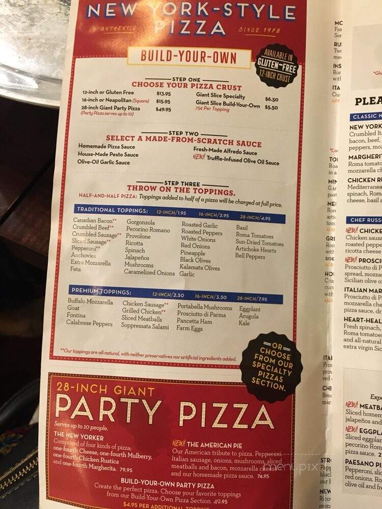 Russos NY Pizzeria - Austin, TX menu_pic