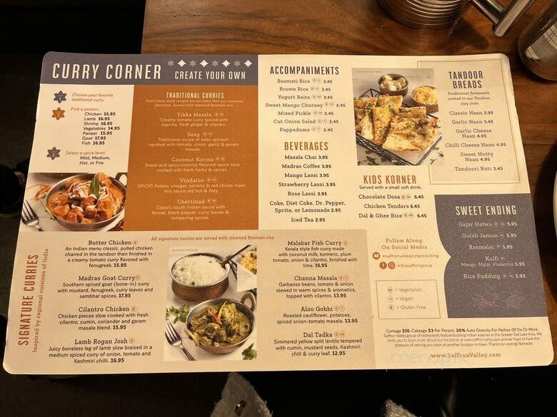 Saffron Valley Sugar House - Salt Lake City, UT menu_pic
