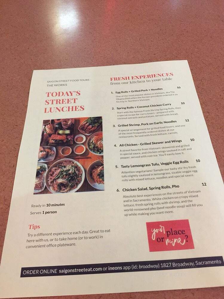 Saigon Street Eat - Sacramento, CA menu_pic