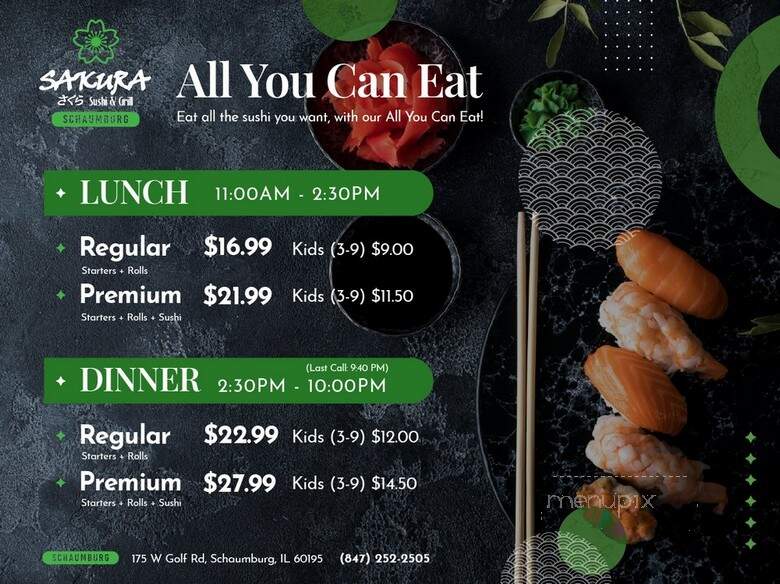 Sakura Sushi - Schaumburg, IL menu_pic