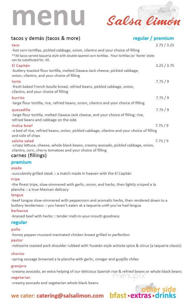 Salsa Limon Distrito - Fort Worth, TX menu_pic