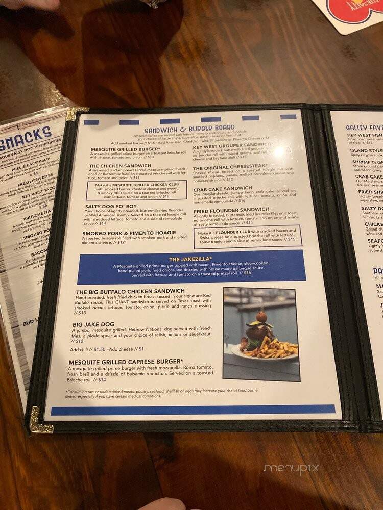 Salty Dog Bluffton - Bluffton, SC menu_pic