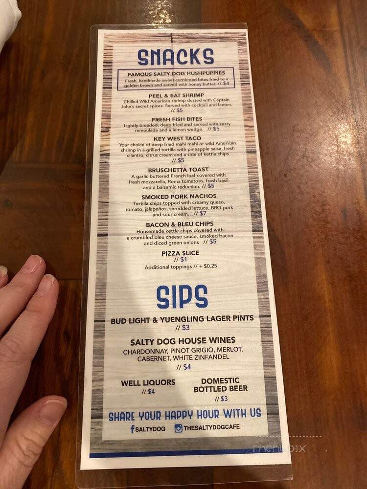 Salty Dog Bluffton - Bluffton, SC menu_pic