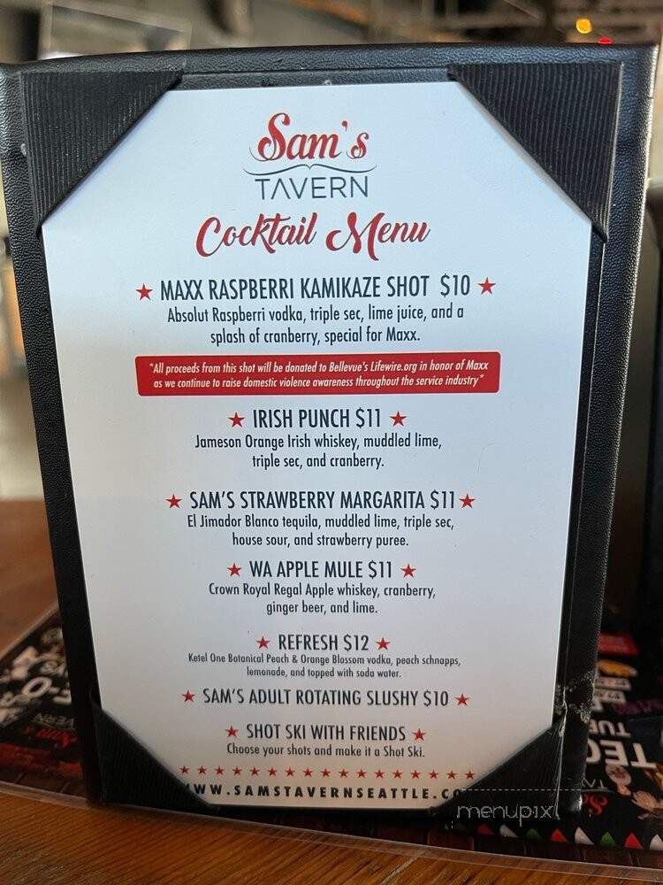 Sam's Tavern - Redmond, WA menu_pic