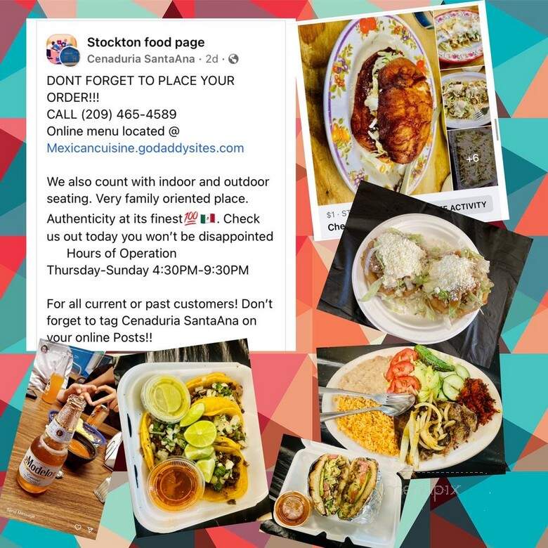 Santa Ana Restaurant & Taqueria - Stockton, CA menu_pic