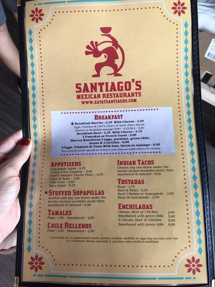 Santiago's - Denver, CO menu_pic