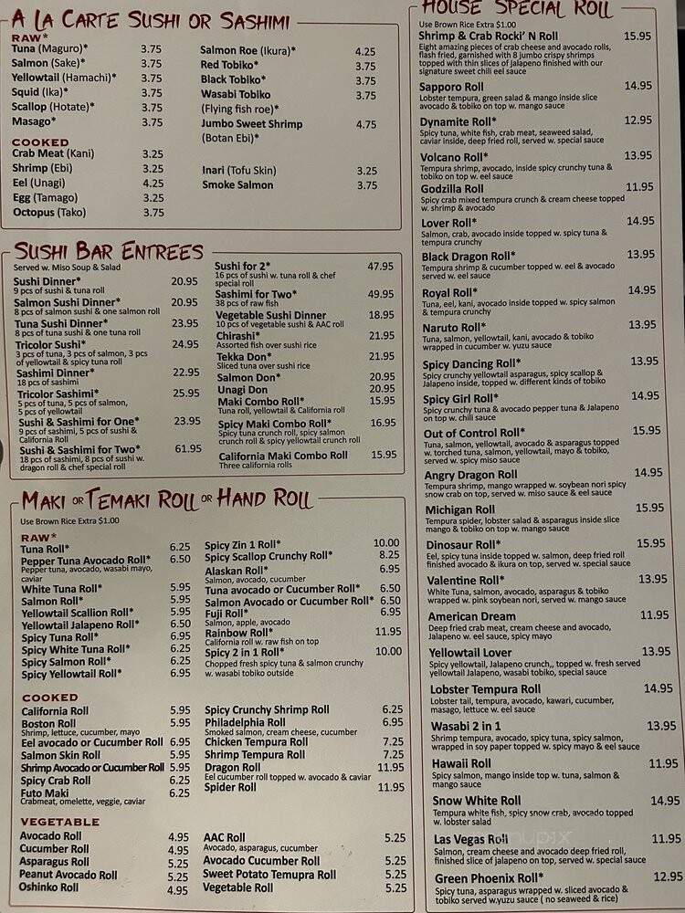 Sapporo - Livonia, MI menu_pic