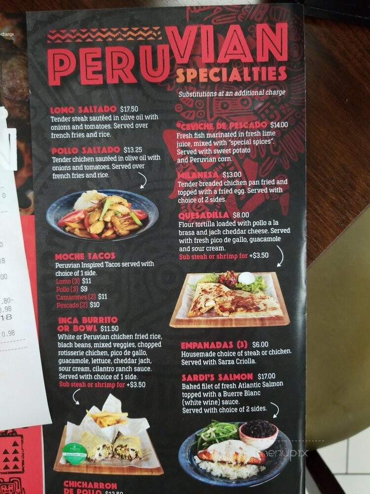 Sardi's Pollo A La Brasa - Glen Burnie, MD menu_pic