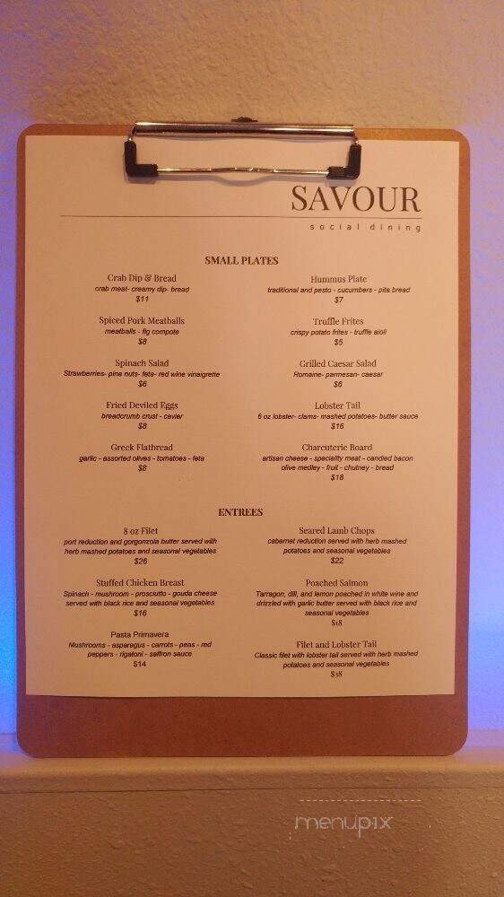 Savour - Bolivar, MO menu_pic