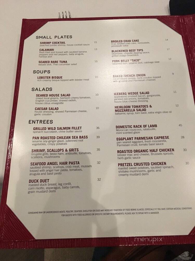 Seared - Itasca, IL menu_pic