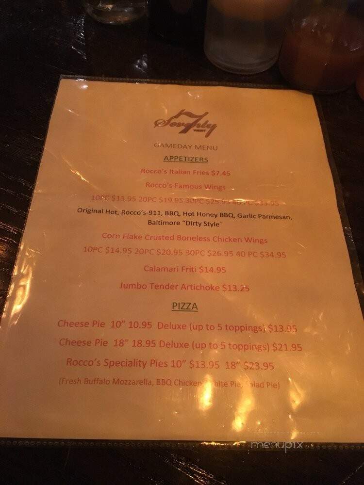 Seventy7 West - Los Angeles, CA menu_pic
