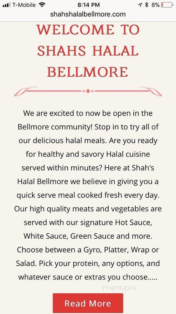 Shahs Halal Bellmore - Bellmore, NY menu_pic
